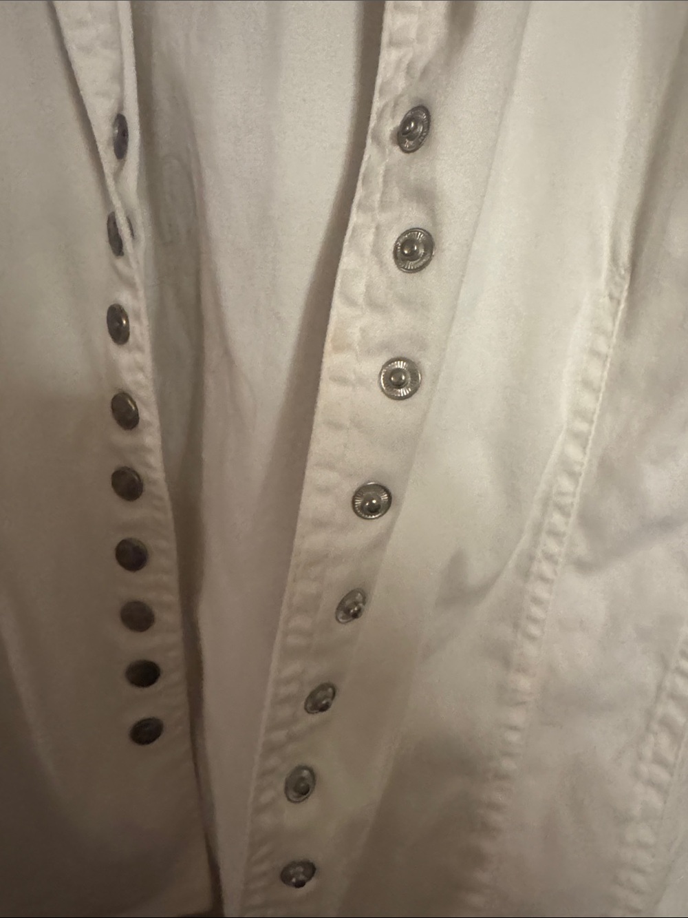 Live a Little White Button-Front Shirt with Metal Buttons - Picture 3 of 7